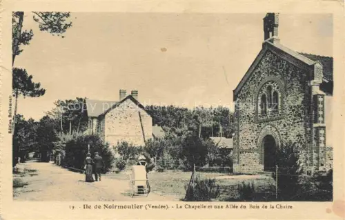 AK / Ansichtskarte Ile-de-Noirmoutier Sables-d Olonne 85 Vendee La Chapelle et une Allée du Bois de la Chaize