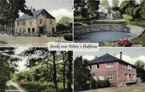 AK / Ansichtskarte Reher Holstein Itzehohe Steinburg Schleswig-Holstein Kaufhaus Eicke Ehrenmal Naturschutzpark Molkerei