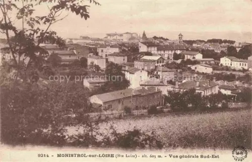 AK / Ansichtskarte Monistrol-sur-Loire Yssingeaux 43 Haute-Loire Vue générale sud-est