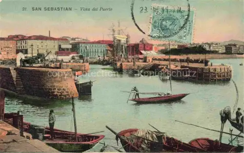 AK / Ansichtskarte SAN SEBASTIAN  DONOSTIA Saint-Sebastien Pais Vasco ES Vista del puerto
