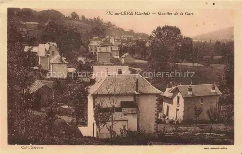 AK / Ansichtskarte Vic-sur-Cere AURILLAC 15 Cantal Quartier de la Gare