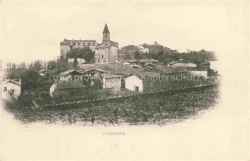 AK / Ansichtskarte Pommiers ROANNE 42 Loire Vue générale et l'église
