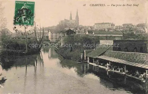 AK / Ansichtskarte CHARTRES 28 Eure-et-Loir Vue prise du pont neuf