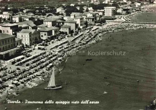 AK / Ansichtskarte Viserba Rimini IT Panorama della spiaggia visto dall aereo