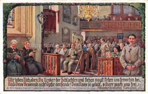 AK / Ansichtskarte DURST T. Kuenstlerkarte Altniederlaendisches Dankgebet Kirche 
