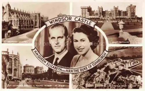 AK / Ansichtskarte Adel UK England Koenigshaus Queen Elisabeth the Duke of Edinburgh Windsor Castle