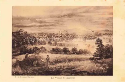 AK / Ansichtskarte Becker-Harvey Pierre-Albert (1870-1929) Kuenstlerkarte Le Vieux Mulhouse 