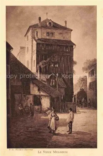 AK / Ansichtskarte Becker-Harvey Pierre-Albert (1870-1929) Kuenstlerkarte Le Vieux Mulhouse
