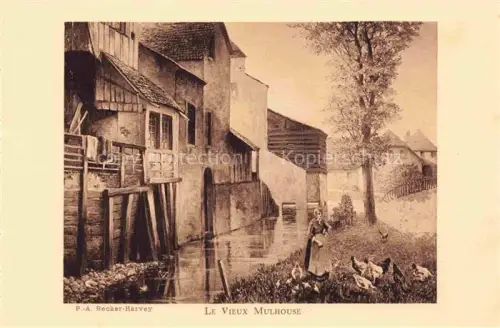 AK / Ansichtskarte Becker-Harvey Pierre-Albert (1870-1929) Kuenstlerkarte Le Vieux Mulhouse 