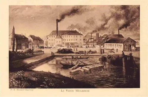AK / Ansichtskarte Becker-Harvey Pierre-Albert (1870-1929) Kuenstlerkarte Le Vieux Mulhouse 