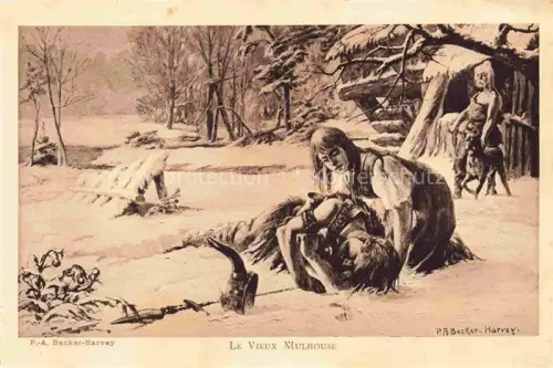 AK / Ansichtskarte Becker-Harvey Pierre-Albert (1870-1929) Kuenstlerkarte Le Vieux Mulhouse 