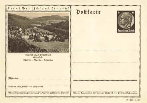 AK / Ansichtskarte Bad Brueckenau Bayern Panorama Suedrhoen