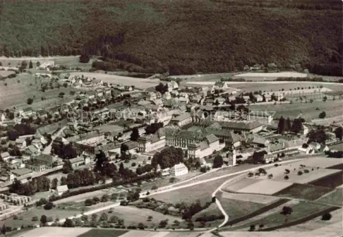 AK / Ansichtskarte Ebrach Oberfranken Steigerwald Bamberg Bayern Stadtpanorama mit Kloster