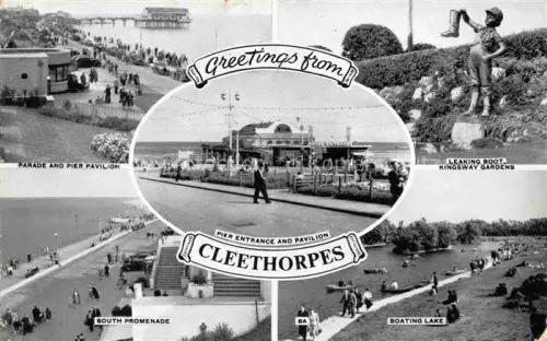 AK / Ansichtskarte Cleethorpes Yorkshire and the Humber Lincolnshire UK Parade Pier Pavilion Leaking Boot Kingsway Gardens Promenade Boating Lake