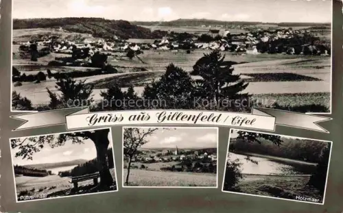 AK / Ansichtskarte Gillenfeld Eifel Rheinland-Pfalz Panorama Pulvermaar Holzmaar
