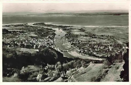 AK / Ansichtskarte Walzenhausen Appenzell AR Panorama Blick von der Kurhausterrasse auf Rheineck und Bodensee