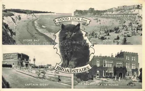 AK / Ansichtskarte Broadstairs Kent UK Stone Bay Viking Bay Captain Digby Bleak House