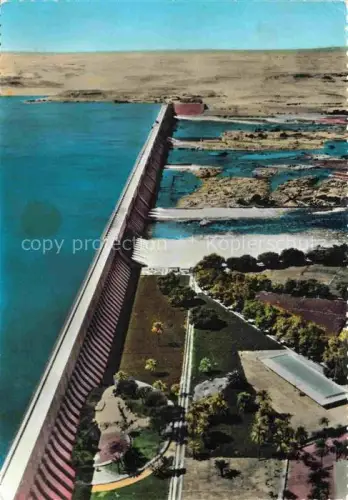 AK / Ansichtskarte Assuan Asswan Aswan Egypt The Nile Dam aerial view