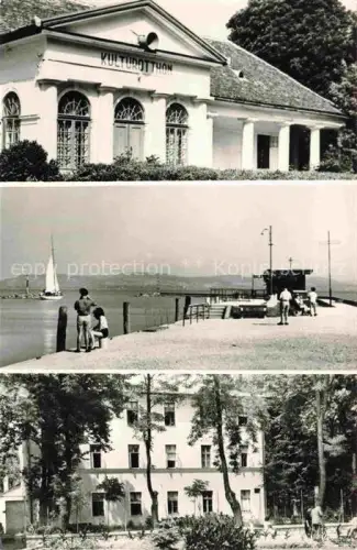 AK / Ansichtskarte Balatonlelle Fonyod Somogy HU Kulturhaus Strand Promenade Hotel