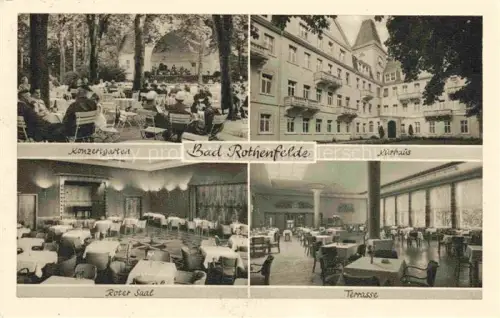 AK / Ansichtskarte Bad Rothenfelde Osnabrueck Niedersachsen Konzertgarten Kurhaus Roter Saal Terrasse