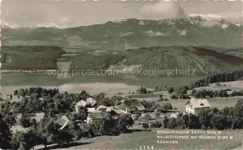AK / Ansichtskarte Millstatt Millstaettersee Kaernten AT Panorama Millstaettersee mit Goldeck