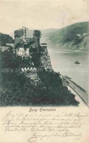 AK / Ansichtskarte Trechtingshausen Mainz-Bingen Rheinland-Pfalz Burg Rheinstein