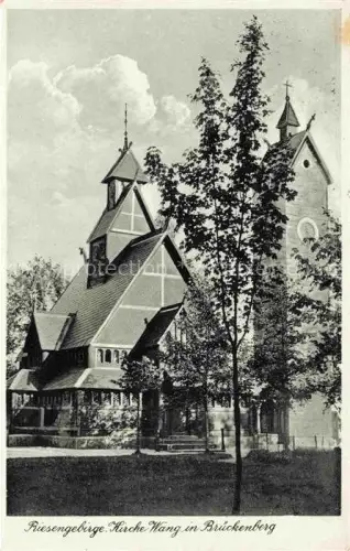 AK / Ansichtskarte Brueckenberg Krummhuebel Riesengebirge PL Kirche Wang