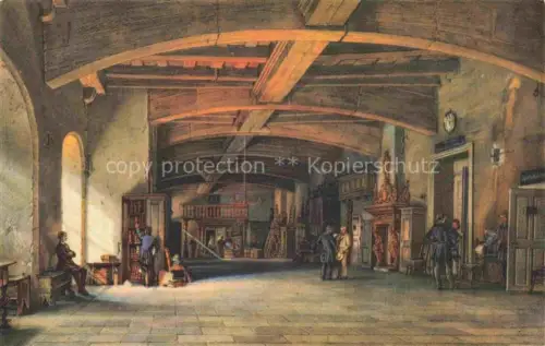 AK / Ansichtskarte LEIPZIG Sachsen Stadtgeschichtliches Museum im alten Rathaus Kuenstlerkarte Aquarell von Carl Werner