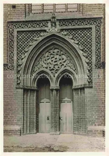 AK / Ansichtskarte Tangermuende Stendal Sachsen-Anhalt Pfarrkirche St. Stephan Portal am noerdlichen Querschiff 15. Jhdt.