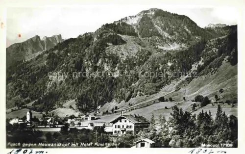 AK / Ansichtskarte Fusch Grossglocknerstrasse Pinzgau-Pongau AT Teilansicht mit Hotel Fuscherhof Blick gegen Heuwandkopf