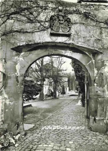 AK / Ansichtskarte St Chrischona Bettingen Riehen BS Torbogen mit neuem Bruederhaus