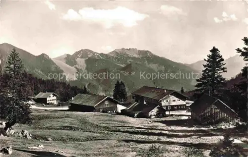 AK / Ansichtskarte Schliersee Bayern Obere Firstalm Blick gegen Rauhkopf Miesing und Rotwand