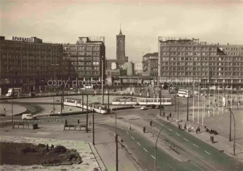 AK / Ansichtskarte STRAssENBAHN Tramway-- Berlin Alexanderplatz 