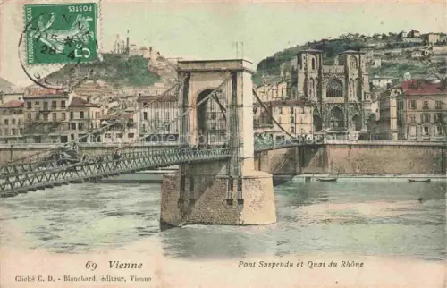 AK / Ansichtskarte VIENNE  Vienne-sur-le-Rhone 38 Isere Bruecke, Fluss