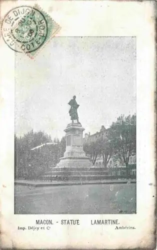 AK / Ansichtskarte MACON 71 Saone-et-Loire Statue Lamartine