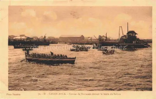 AK / Ansichtskarte CASABLANCA Maroc Course de Barcasses devant la tente du Sultan