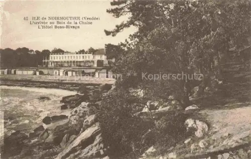 AK / Ansichtskarte Ile-de-Noirmoutier Sables-d Olonne 85 Vendee Arrivee au Bois de la Chaise L'Hotel Beau Rivage