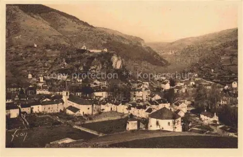 AK / Ansichtskarte Meyrueis Meyruies Florac 48 Lozere Les Gorges du Tarn Vue generale