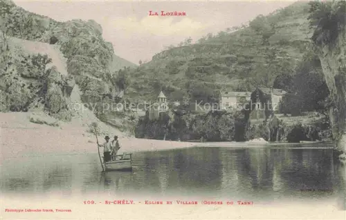 AK / Ansichtskarte St-Chely-d Apcher MENDE 48 Lozere Eglise et Village Gorges du Tarn