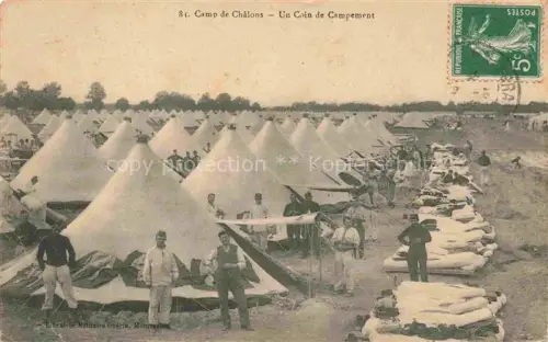 AK / Ansichtskarte Camp de Chalons Chalons-en-Champagne 51 Marne Un Coin de Campement