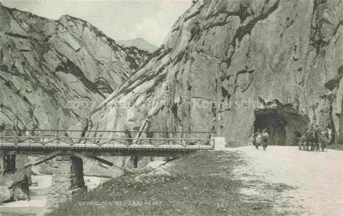 AK / Ansichtskarte Goeschenen Goeschenen UR Urnerloch Tunnel Bruecke