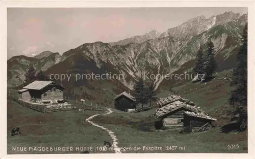 AK / Ansichtskarte Zirl Oberinntal Innsbruck Tirol AT Neue Magdeburger Huette Martinsberg Blick gegen die Erlspitze Karwendelgebirge