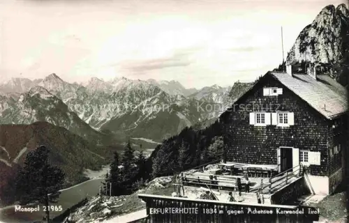 AK / Ansichtskarte Eben Achensee Erfurterhuette Blick gegen Achensee und Karwendelgebirge