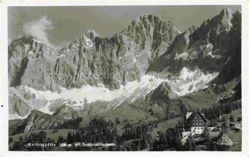 AK / Ansichtskarte Ramsau Dachstein Steiermark AT Austriahuette mit Dachsteinsuedwaenden