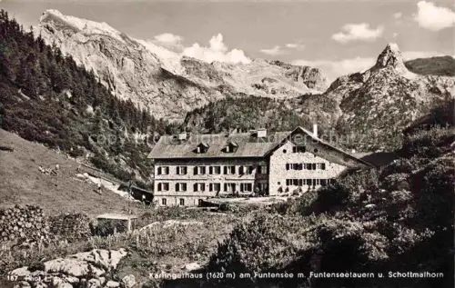 AK / Ansichtskarte BERCHTESGADEN Bayern Kaerlingerhaus am Funtensee mit Funtenseetauern und Schottmalhorn