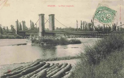 AK / Ansichtskarte Digoin Charolles 71 Saone-et-Loire Le Pont suspendu