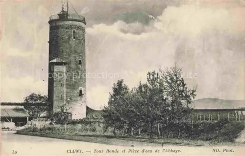 AK / Ansichtskarte Cluny MACON 71 Saone-et-Loire Tour Ronde et Piece d'eau de l'Abbaye