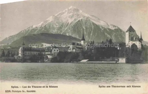 AK / Ansichtskarte SPIEZ Thunersee Niedersimmental BE Lac de Thoune et le Niesen