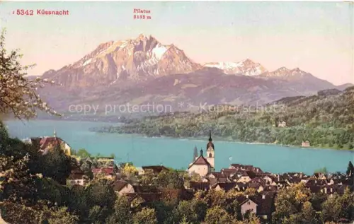 AK / Ansichtskarte KuessNACHT Vierwaldstaettersee SZ Pilatus