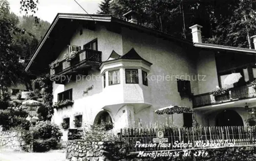 AK / Ansichtskarte Kitzbuehel Tirol AT Pension-Haus-Scholz Marchfeldstr Fassade Balkon Garten